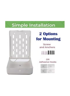 VINSTAR Paper Towel Dispensers, Wall Mount Commercial Toilet Tissue Dispensers Paper Towel Holder C-Fold/Multifold Paper Hand Towel Dispenser for Bathroom, Kitchen (White)  - Image 2
