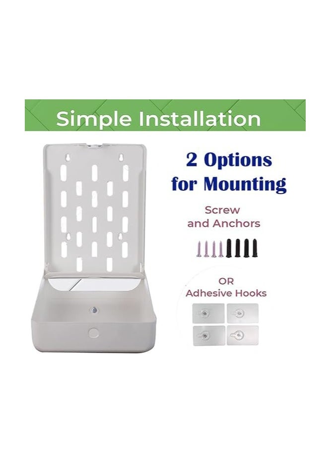 VINSTAR - Paper Towel Dispensers, Wall Mount Commercial Toilet Tissue Dispensers Paper Towel Holder C-Fold/Multifold Paper Hand Towel Dispenser for Bathroom, Kitchen (White) - Image 1