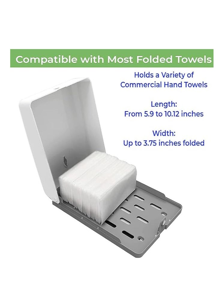 VINSTAR - Paper Towel Dispensers, Wall Mount Commercial Toilet Tissue Dispensers Paper Towel Holder C-Fold/Multifold Paper Hand Towel Dispenser for Bathroom, Kitchen (White) - Image 1