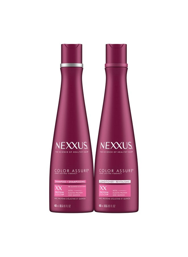 نيكزس شامبو وبلسم نيكسوس كولور أشور للشعر المصبوغ - يعزز اللون حتى 40 غسلة، 13.5 أونصة، عبوة من قطعتين - Image 1