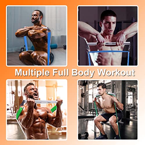 J Bryant Fitness Resistance Band Exercise Bar Large Hook 21.6" Length Heavy Duty Bar Squats Full Body Strength Training Portable Home Workout Equipment - Image 4
