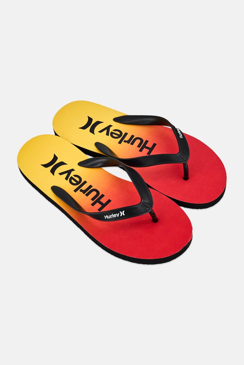 Hurley Men Brand Logo Slip On Slippers, Multicolor - Image 2