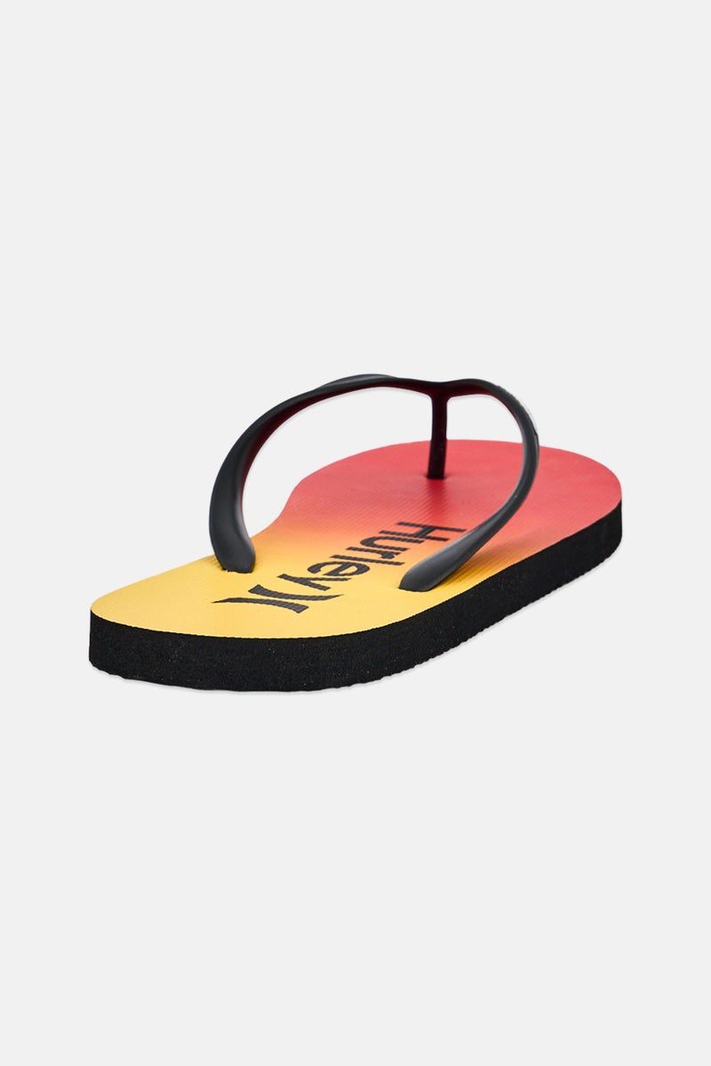 Hurley Men Brand Logo Slip On Slippers, Multicolor - Image 3