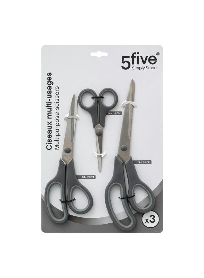 لوفت مقص، طقم 3 قطع، استيل، بلاستيك-111114