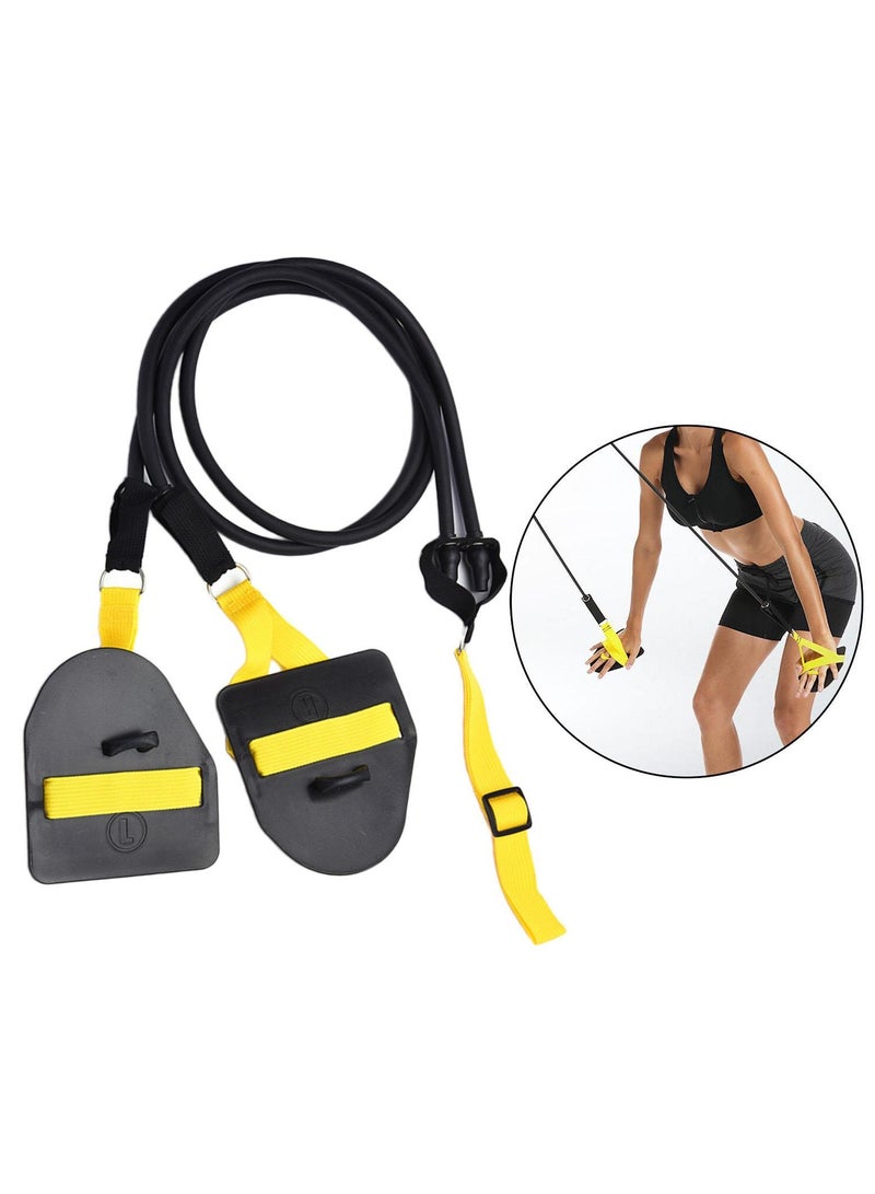 Spall Fitness Resistance Band with Handles, Home Gym Resistance Training, Tension Rope for Abdomen, Waist, Arm, Shoulder for Men & Wome, Perfect Muscle Toner  - Image 1