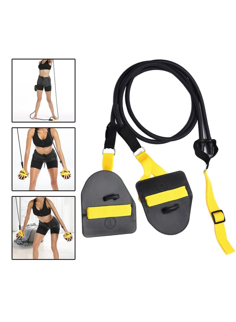 Spall Fitness Resistance Band with Handles, Home Gym Resistance Training, Tension Rope for Abdomen, Waist, Arm, Shoulder for Men & Wome, Perfect Muscle Toner  - Image 2