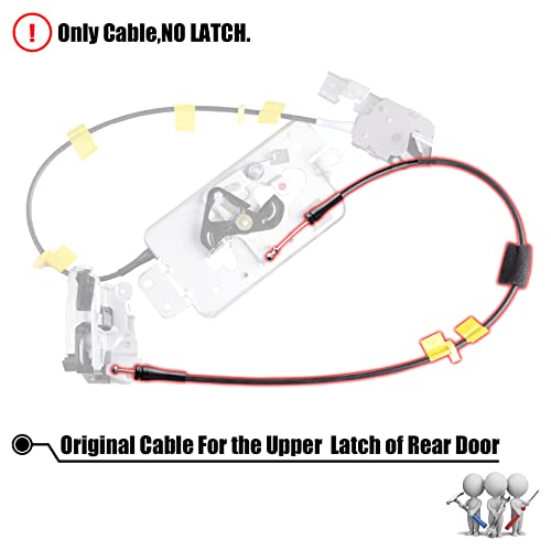 unikpas Door Lower Latch Cable Compatible for Ford F150 Extended Cab 2004-2008 Super Cab Rear Door Bottom Replacement Cable - Image 3