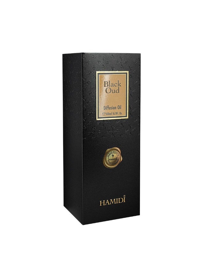 DANUBE HOME Hamidi Black Oud Diffuser Oil 500ml Strong Long Lasting Aroma - Image 4