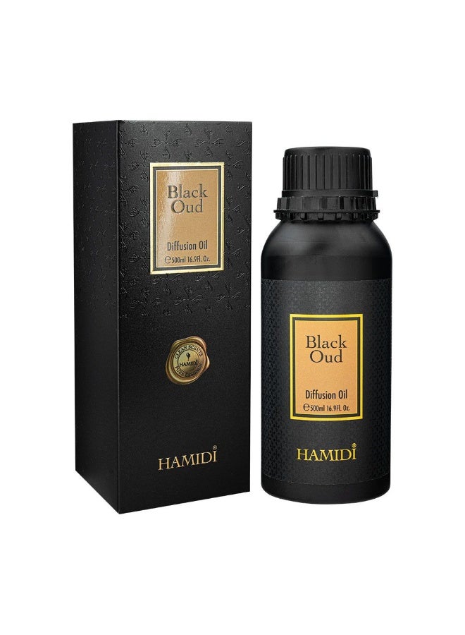 DANUBE HOME Hamidi Black Oud Diffuser Oil 500ml Strong Long Lasting Aroma - Image 3