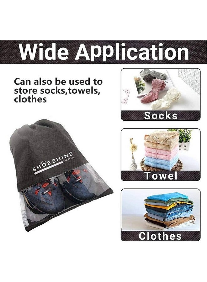 SHOESHINE SHOESHINE Travel Essentials Shoe Bags Pouches for Men and Women (Pack of 10 Pcs) Shoe Bag or Shoe Cover for Storage… - Image 2