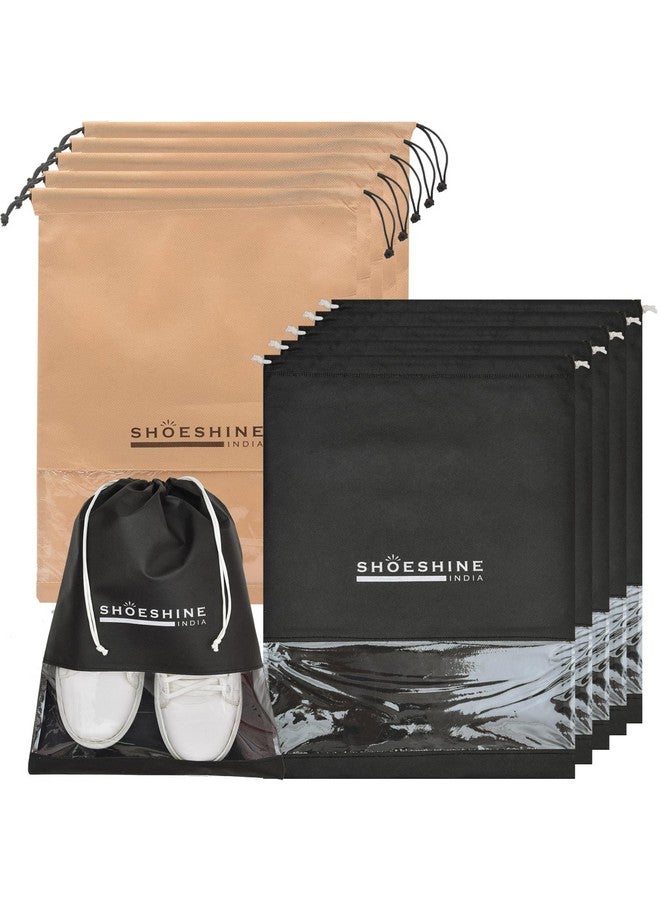 SHOESHINE SHOESHINE Travel Essentials Shoe Bags Pouches for Men and Women (Pack of 10 Pcs) Shoe Bag or Shoe Cover for Storage… - Image 1