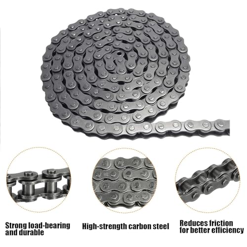 AZSSMUK #35 Roller Chain - 5 Feet Carbon Steel Material with 2 Connecting Links Industrial Chain - 160 Links - Image 3