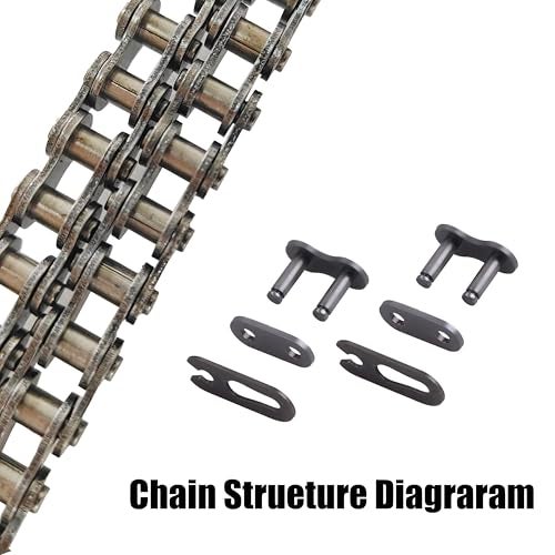 AZSSMUK #35 Roller Chain - 5 Feet Carbon Steel Material with 2 Connecting Links Industrial Chain - 160 Links - Image 2