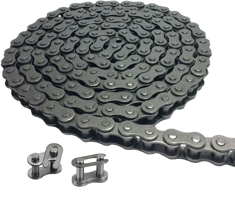 AZSSMUK #35 Roller Chain - 5 Feet Carbon Steel Material with 2 Connecting Links Industrial Chain - 160 Links - Image 1