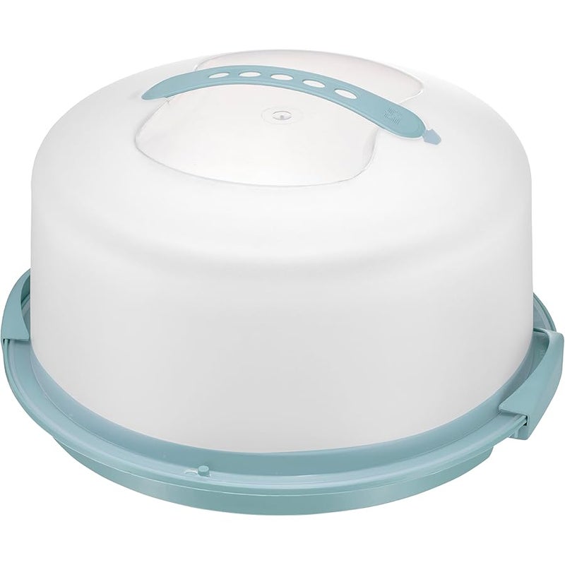 Tribello Extra Large Cake Storage Container, Cake Carrier With Handle Holds Cake 12 X 12 X 5 (Blue) - Image 1