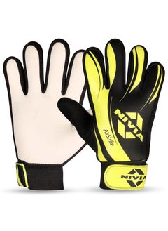 Nivia Air Strike Goalkeeper/Hand Gloves with Grip | Black/Green | Unisex | for Football, Soccer Goalkeeping Gloves  - Image 1