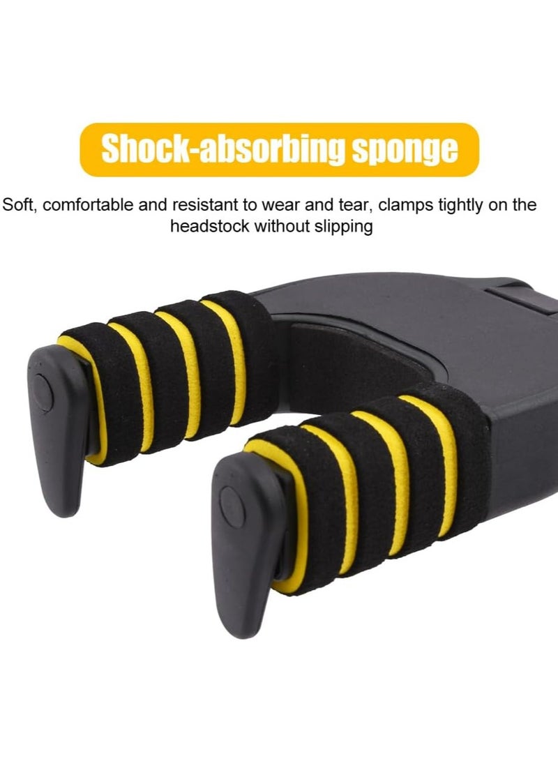 Mike Music Guitar Hanger Wall Mount, Auto Lock and Adjustable Hook Holder for Acoustic and Electric Guitar, Ukulele, Bass and Mandolin-Metal Base - Image 4