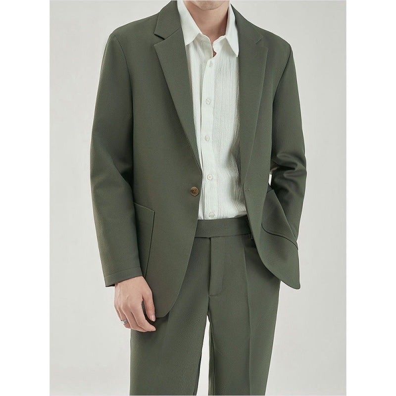 Sanlida Di Casual Suit Men's Loose Drape Jacket Korean Style Trendy Spring Autumn Winter New Men's Suit Set - Image 4