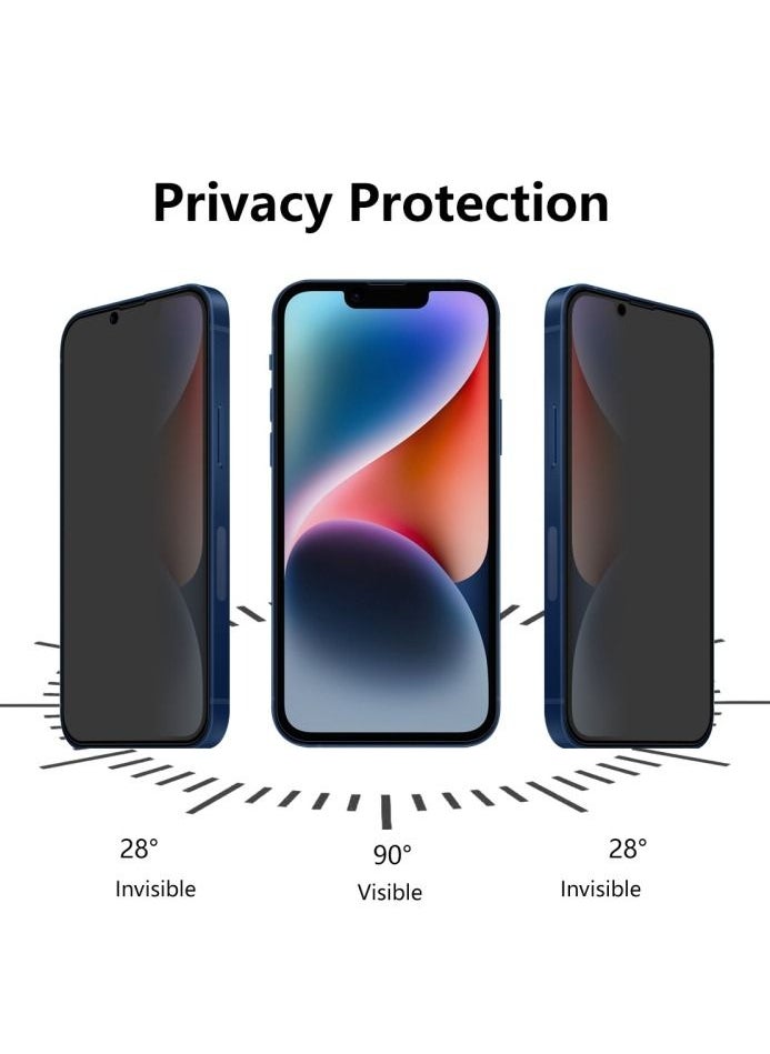 BORTONY Pack of 2 Privacy Screen Protector Compatible with iPhone 14 Plus/13 Pro Max Privacy [9H Hardness] [Anti-scratch] Anti-spy Tempered Glass Film for Apple iPhone 14 Plus/13 Pro Max 6.7 inch  - Image 2