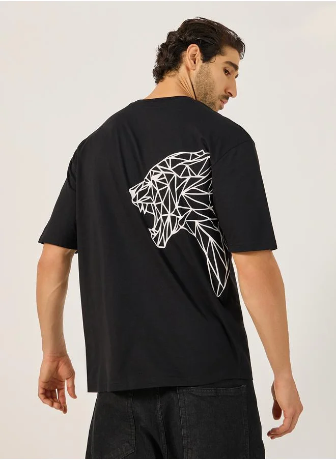 ستايلي Tiger Graphic Print Oversized T-Shirt