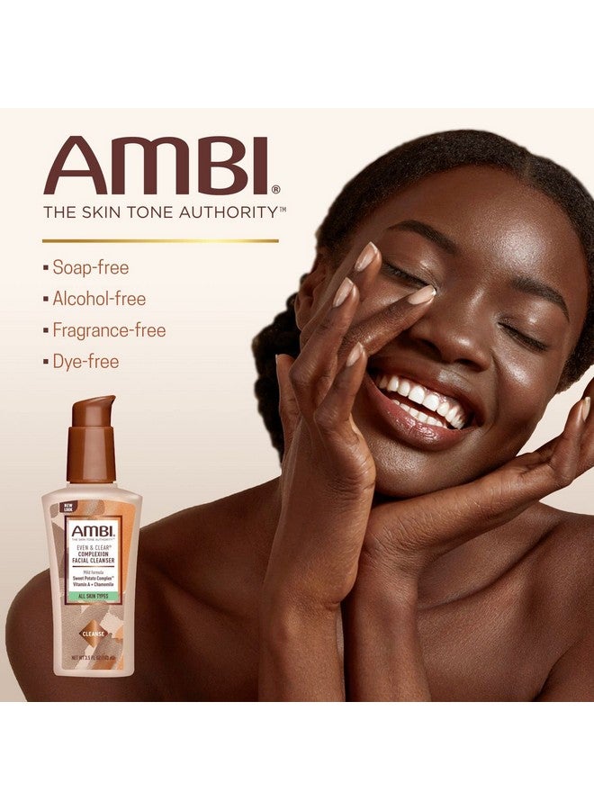 أمبي منظف الوجه أمبي لبشرة متساوية ونقية، للرجال والنساء، لجميع أنواع البشرة، بطاطا حلوة، بابونج، شاي أخضر، خالٍ من الهيدروكينون، خالٍ من الصابون، خالٍ من الكحول، خالٍ من العطور، خالٍ من الصبغات، 3.5 أونصة سائلة - Image 3