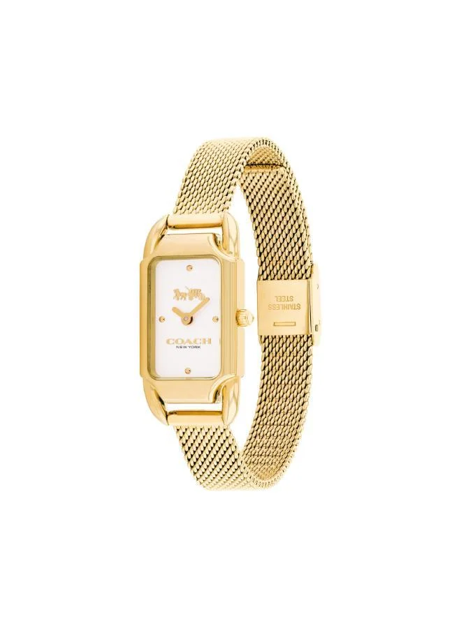COACH  Cadie Collection Quartz Movement Watch For Women With Gold-Tone Stainless Steel Bracelet - 14504025 - 14504033 for Women | Best Price UAE