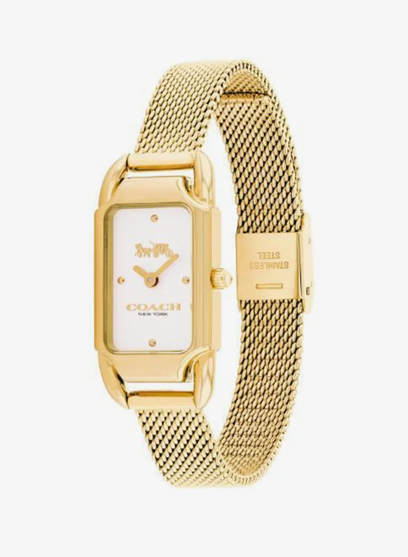 Coach  Cadie Collection Quartz Movement Watch For Women With Gold-Tone Stainless Steel Bracelet - 14504025 - 14504033 for Women | Best Price UAE
