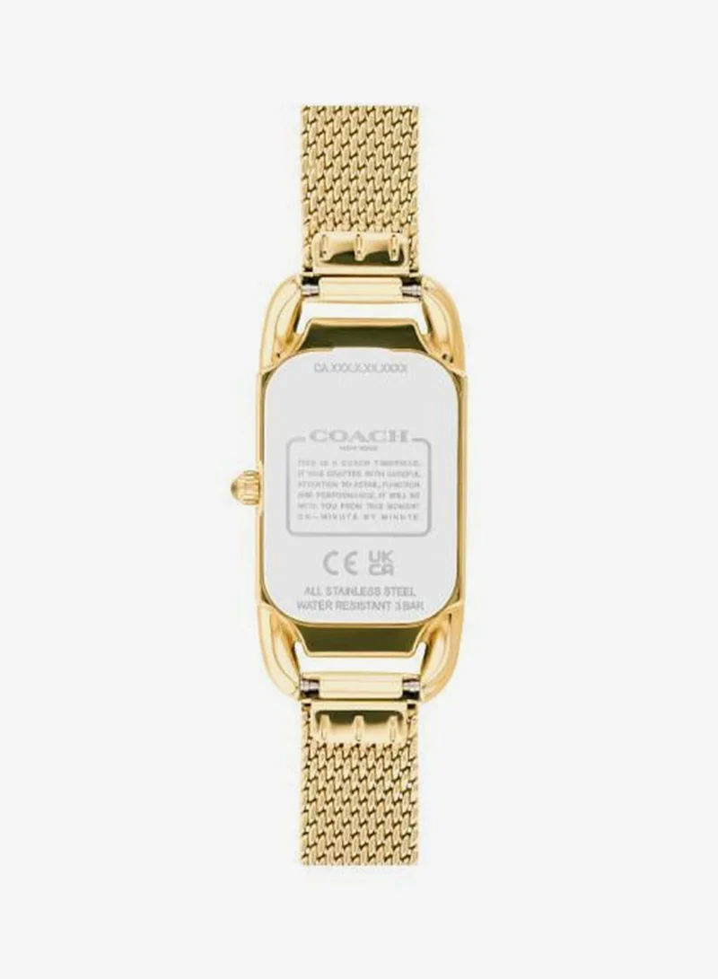 COACH Cadie Collection Quartz Movement Watch For Women With Gold-Tone Stainless Steel Bracelet - 14504025 - 14504033