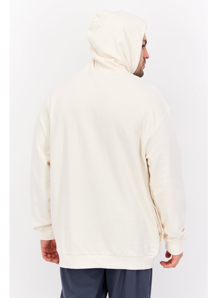 PUMA Men Sportswear Fit Long Sleeve Training Hoodie, Off White  - Image 3