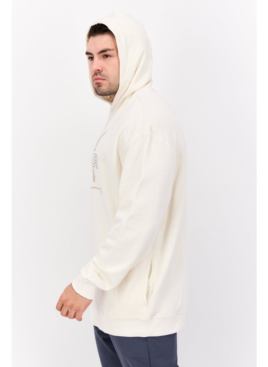 PUMA Men Sportswear Fit Long Sleeve Training Hoodie, Off White  - Image 2