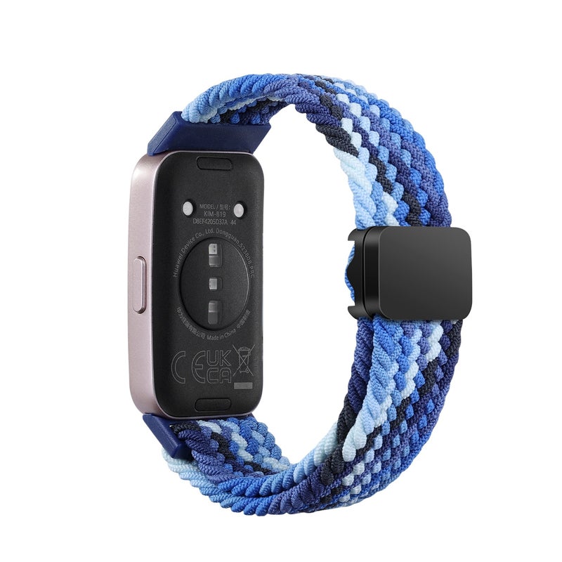 إيروريكس سوار ساعة هواوي باند 10 / 9 / 8 بمشبك مغناطيسي من النايلون المضفر (أزرق ساطع) - Image 2