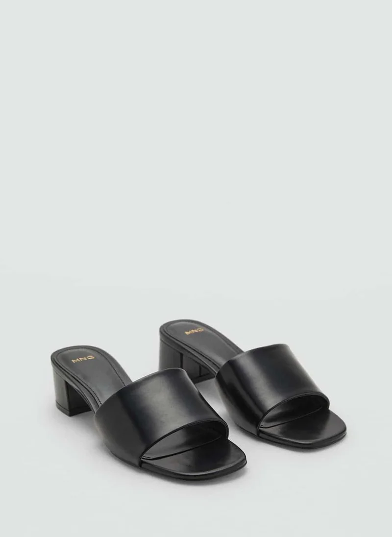MANGO Block-Heel Sandals With Strap