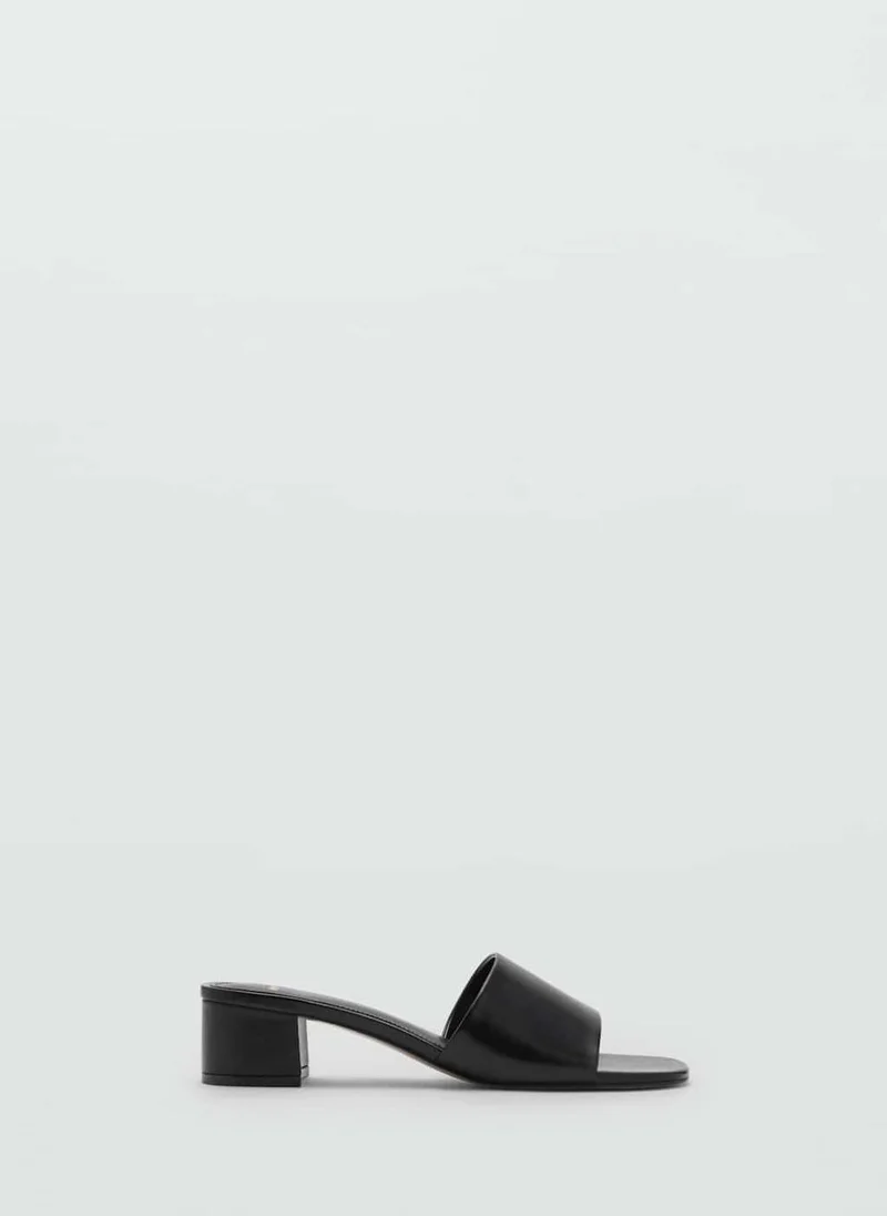 MANGO Block-Heel Sandals With Strap