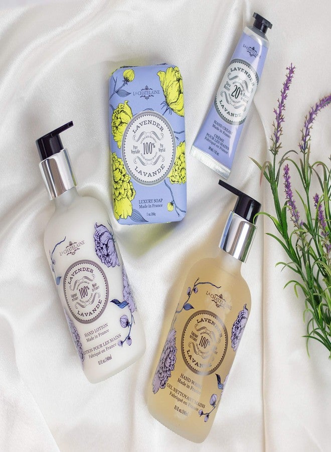 لا شاتلين مجموعة هدايا فاخرة من ثلاث قطع صابون لا شاتيلين | صنع في فرنسا | طبيعي وعضوي | تركيبة زبدة الشيا | 3 × 200 غرام / 7 أونصة - مجموعة صابون اللافندر الثلاثية (لافندر، ليتشي، لويزة ليمونية) - Image 4