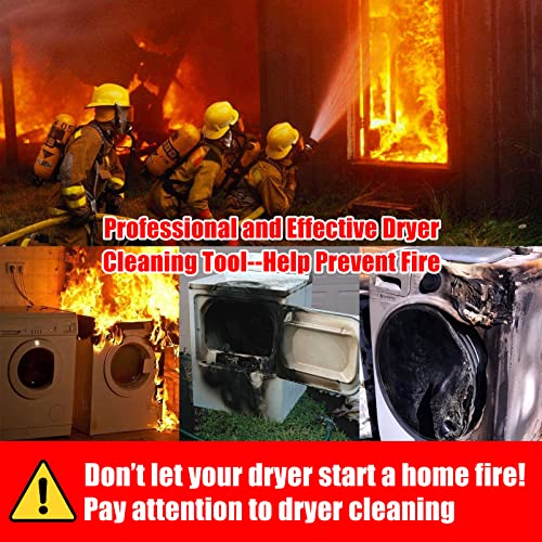 Sealegend 2 Pieces Dryer Vent Cleaner Kit, Dryer Lint Vacuum Attachment with Dryer Lint Remover Brush for Power Washer and Dryer Vent Vacuum Hose Cleaner Replacement Parts - Image 5