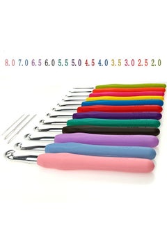 Generic 12PCS Crochet Hooks Kit 2.0mm to 8.0mm Aluminum Crochet Needles Set with Storage Bag Yarn Weave Knitting Needle DIY Weaving Tool  - Image 3