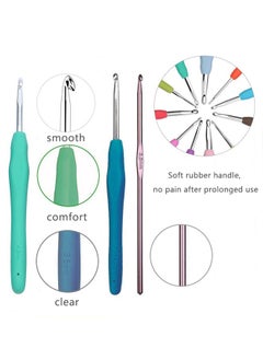 Generic 12PCS Crochet Hooks Kit 2.0mm to 8.0mm Aluminum Crochet Needles Set with Storage Bag Yarn Weave Knitting Needle DIY Weaving Tool  - Image 2