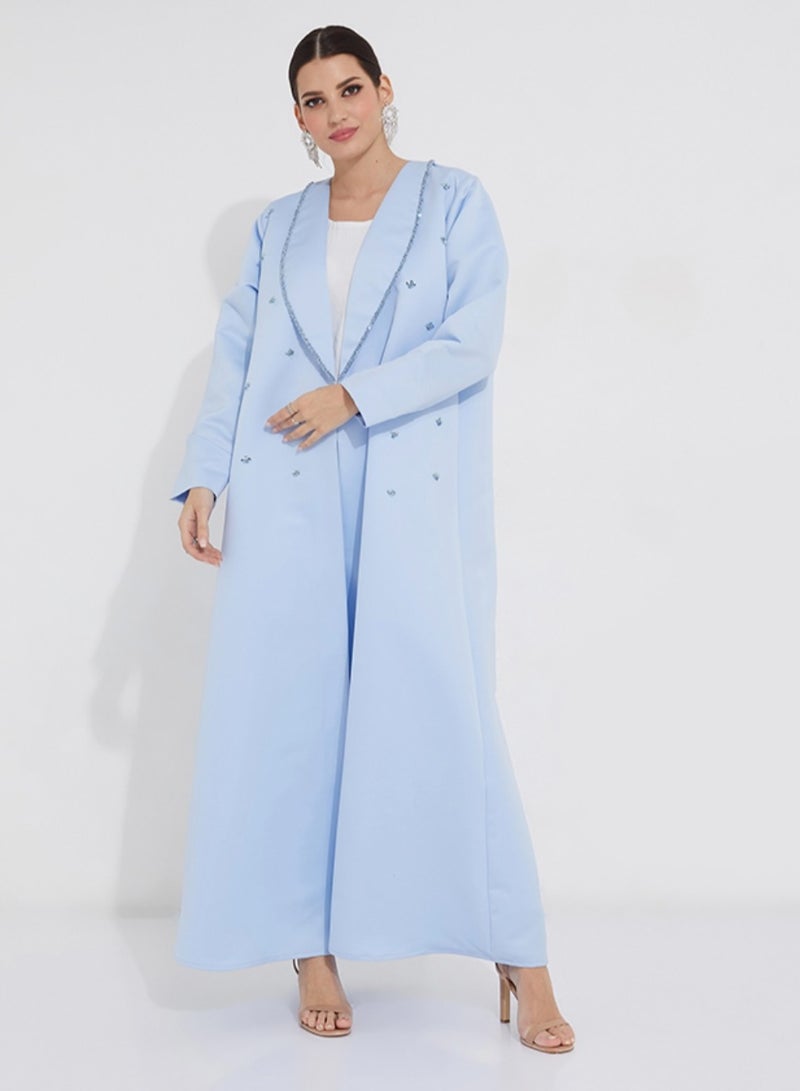 Rosette Abaya Blue Sky Stones - Image 1