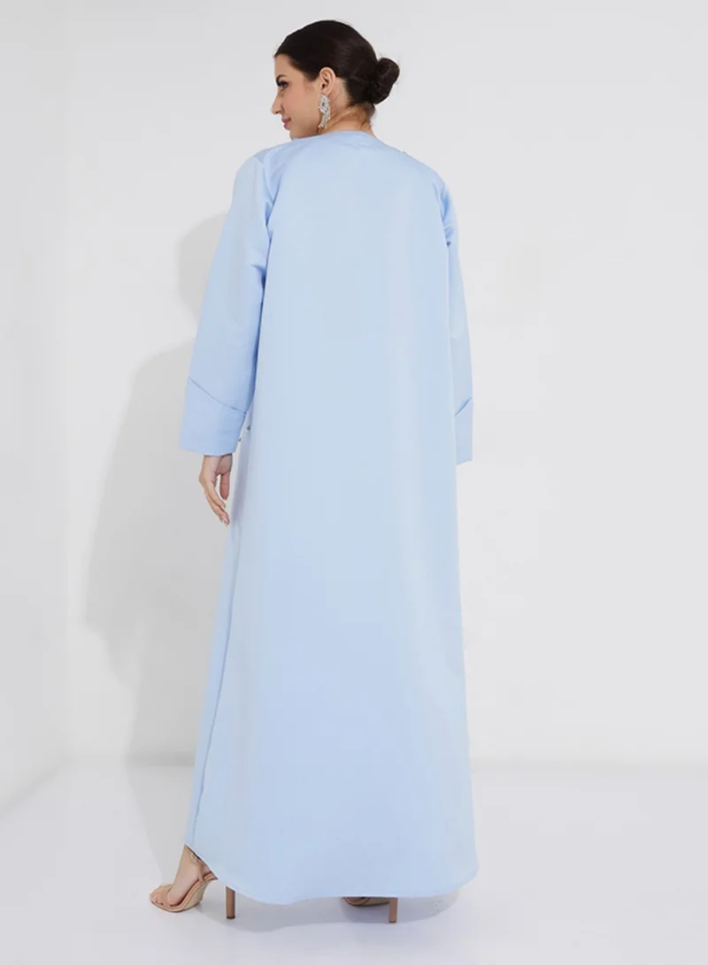 Rosette Abaya Blue Sky Stones