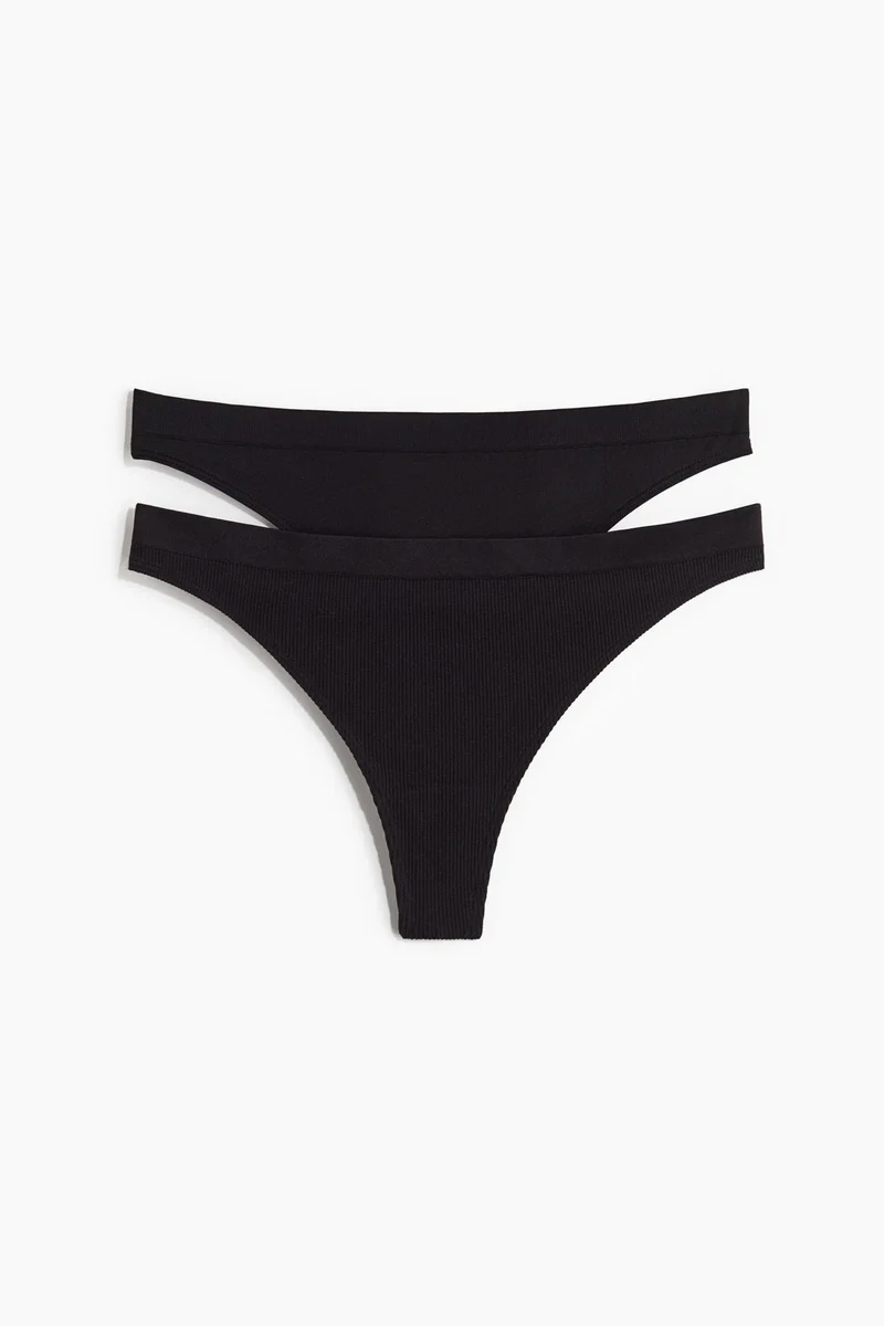 H&M 2-pack seamless thong briefs