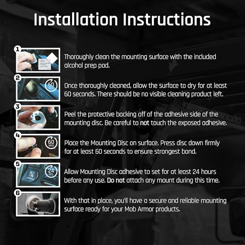 Mob Armor Tabnetic Maxx - Universal Magnetic Tablet Mount for Trucks, Cars, RVs, Heavy Equipment, Adhesive Mounting, Tablet Compatible, Magnetic Phone Mount, Console Accessories - Image 5