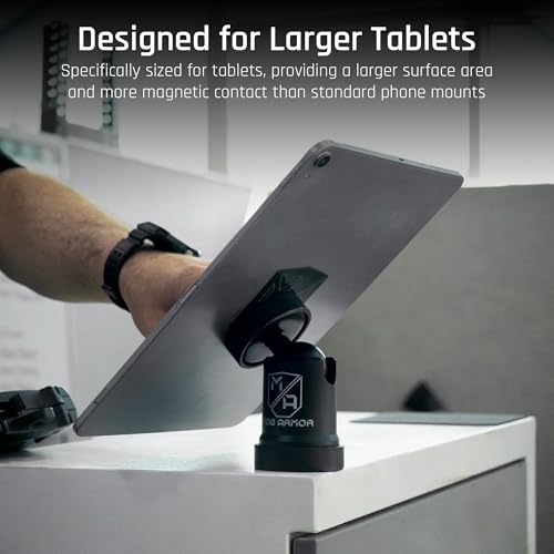 Mob Armor Tabnetic Maxx - Universal Magnetic Tablet Mount for Trucks, Cars, RVs, Heavy Equipment, Adhesive Mounting, Tablet Compatible, Magnetic Phone Mount, Console Accessories - Image 2