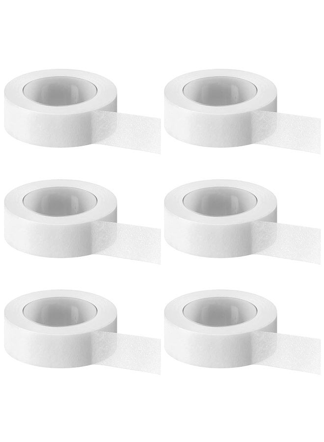Peachjoy 6 Rolls White Flexible Skin Tape Breathable Nose Tape Self Adhesive Gauze Tape for Wound Injuries Swelling Sports, 0.5 Inch x 10 Yards - Image 1