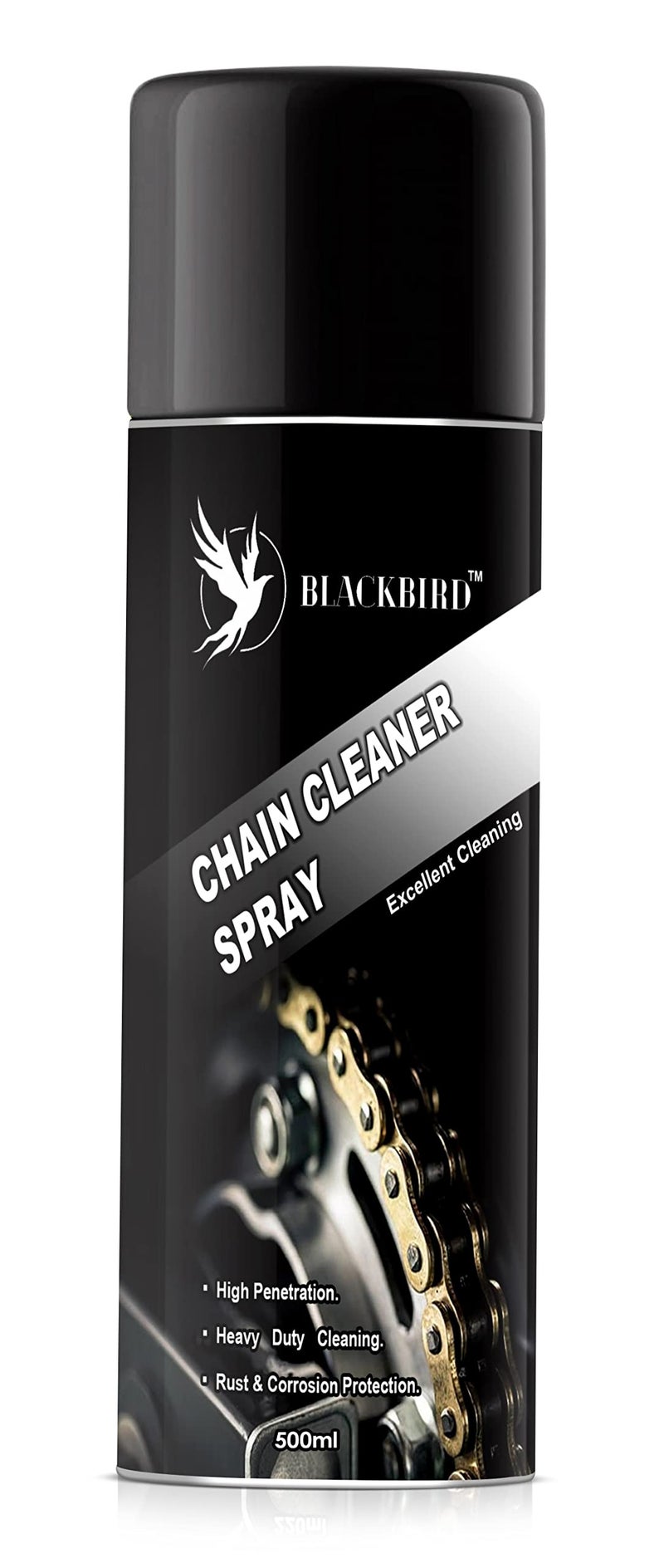 BLACKBIRD Bike Chain Cleaner Spray 500ML for Motorcycle & Chain Driven Machines | | Chain Dirt and Grease Remover Spray - Image 1
