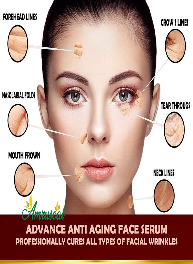 AMRUSOAL 24k Gold Dust Anti Aging Face Serum - PACK OF TWO | Active Anti-wrinkle Collagen Serum | Vitamin C serum - Image 3