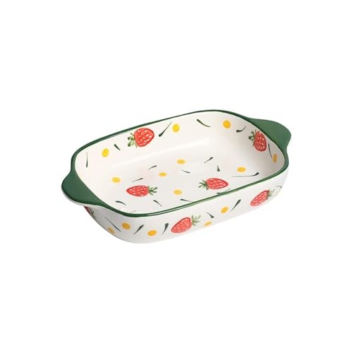 TOMATUS® Ceramic Dinnerware Plate, Rectangular Deep Baking Tray For Kitchen, 600ml, Dark Green, Pack Of 1 - Image 1