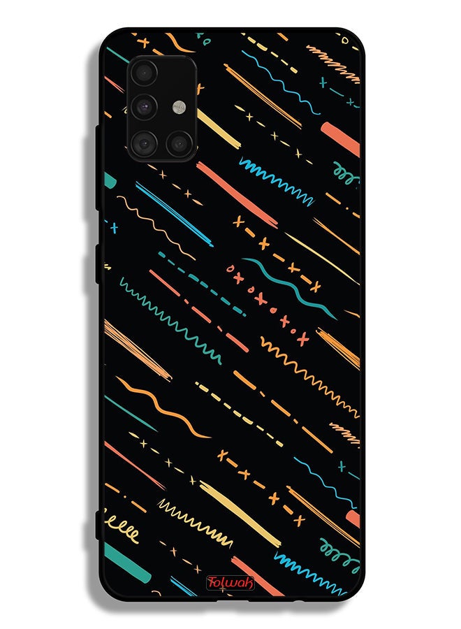 Tolwak غطاء حماية سامسونج جالاكسي A51 4G بنمط تجريدي X Lines - Image 1