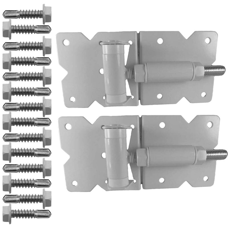 Vinyl Gate Hinges White for Vinyl PVC or Plastic Fencing Vinyl Fence Gate Hinges wMounting Hardware