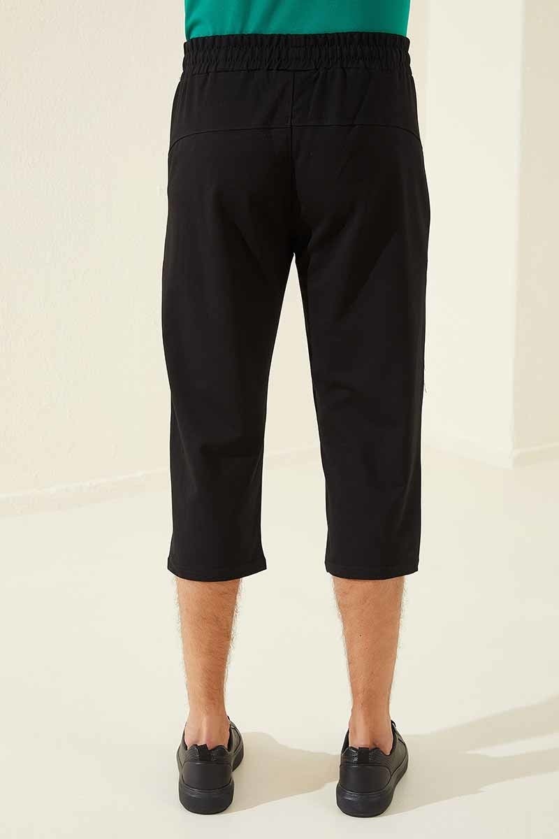 Tommy Life Black Men's Zipper Pocket Standard Fit Classic Leg Capri-83091_01  - Image 3
