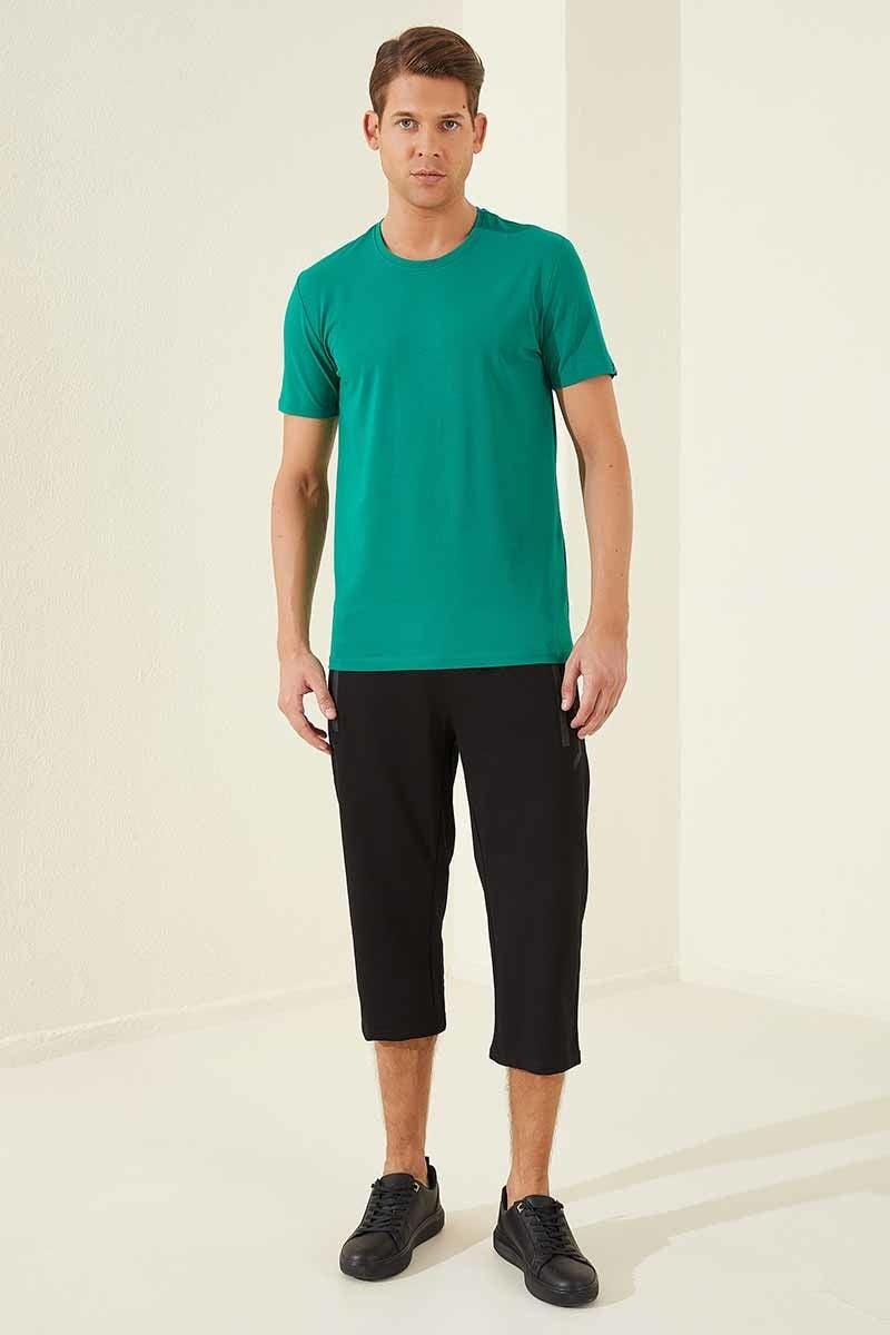 Tommy Life Black Men's Zipper Pocket Standard Fit Classic Leg Capri-83091_01  - Image 4